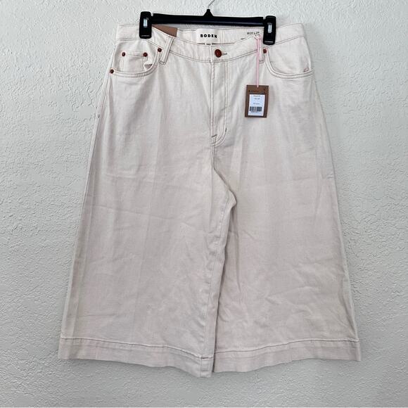 NWT Boden High Rise Culotte Jean Cream 31 x 28 - Picture 2 of 8